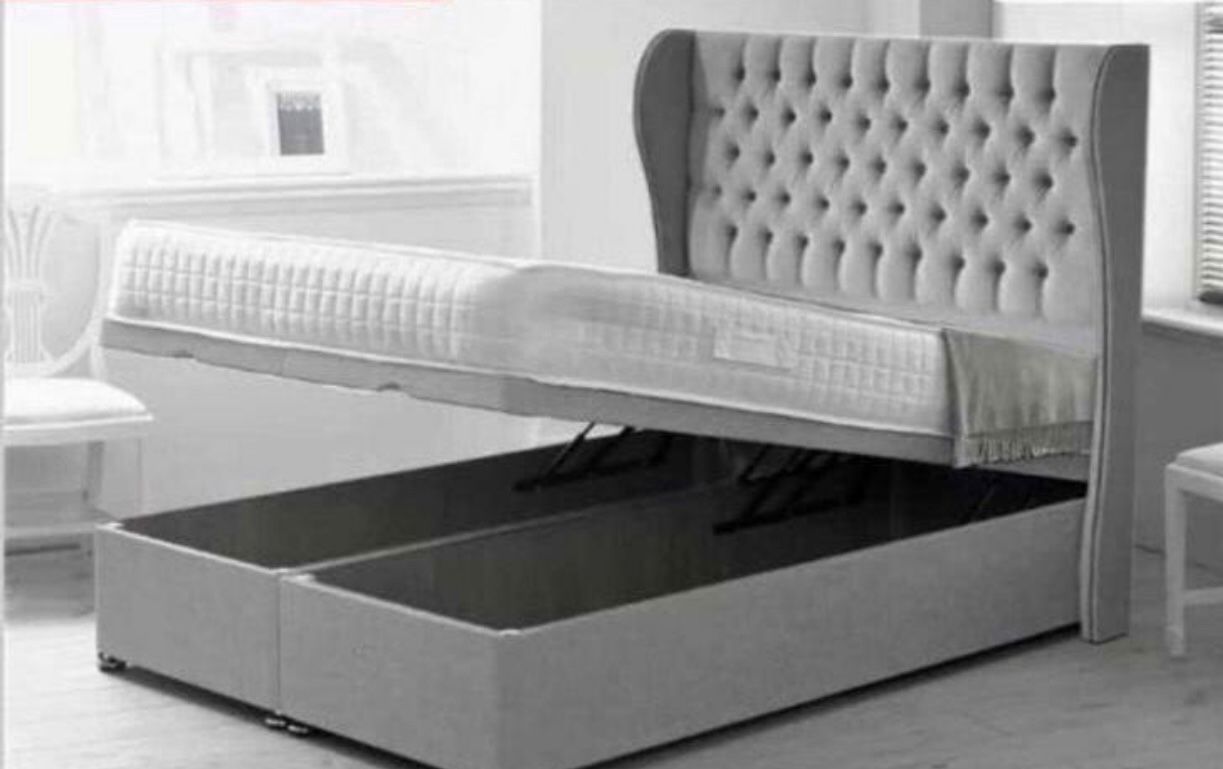 Finn Wingback Ottoman Divan Bed